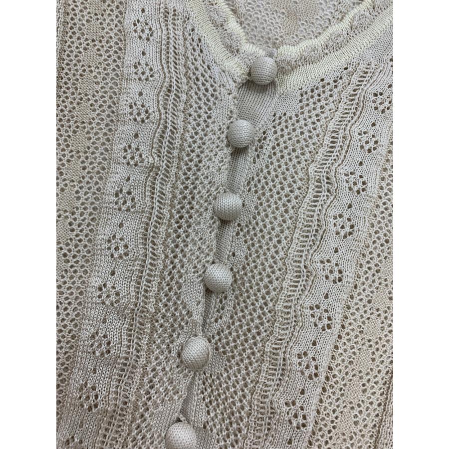 マメクロゴウチ Traditional Curtain Lace Knitted Cardigan MM21SS-KN030 カーディガン 2 ベージュ 21SS ITSY1551HA1I マメクロゴウチ Traditional Curtain Lace Knitted Cardigan MM21SS