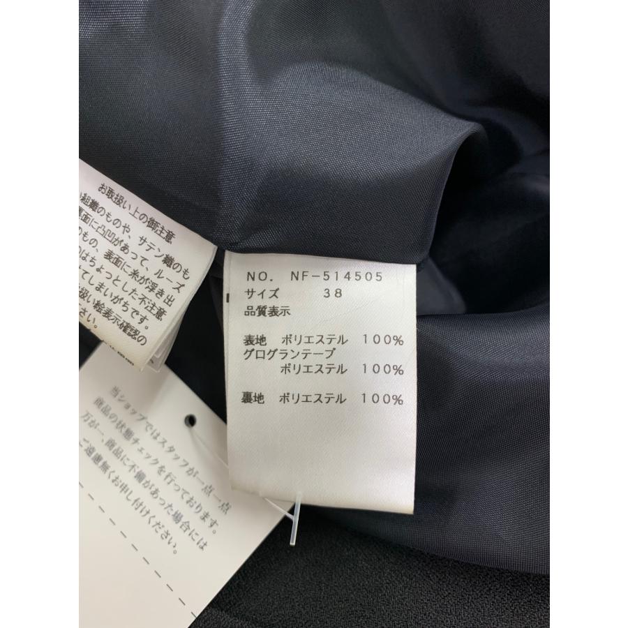 エムズグレイシー 514505 ワンピース 38 ブラック フロントジップ