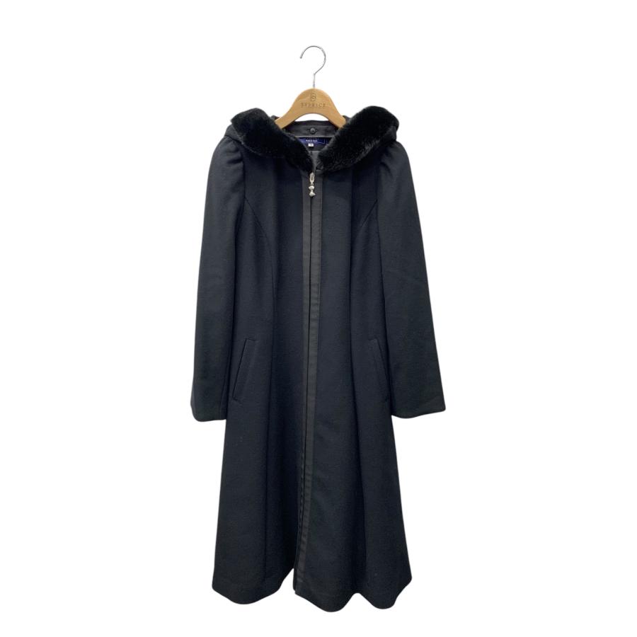 エムズグレイシー 119609 コート 38 ブラック フード付きドレスコート