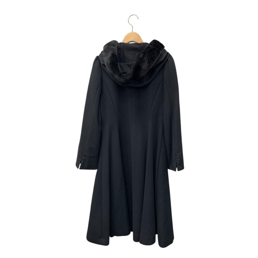 エムズグレイシー 119609 コート 38 ブラック フード付きドレスコート