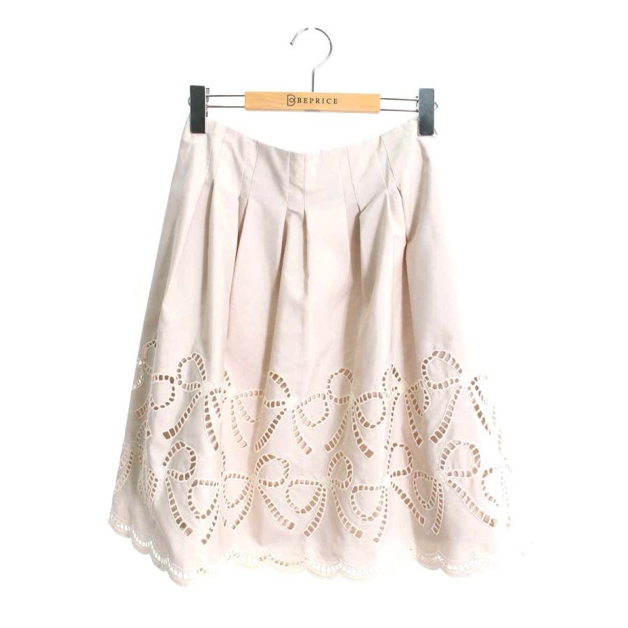 エムズグレイシー リボンモチーフ カットワーク 627117 スカート 38  