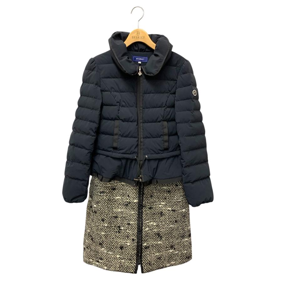 エムズグレイシー　ダウン　ペプラム　38 エムズグレイシー 729505 ダウンジャケット 38 ネイビー ペプラム W