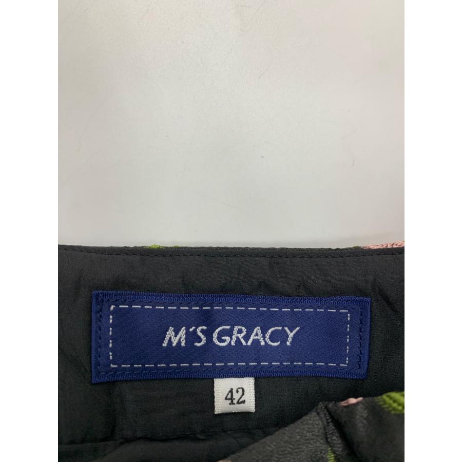 エムズグレイシー 小花ジャガードタックスカート 517528 42 ブラック  