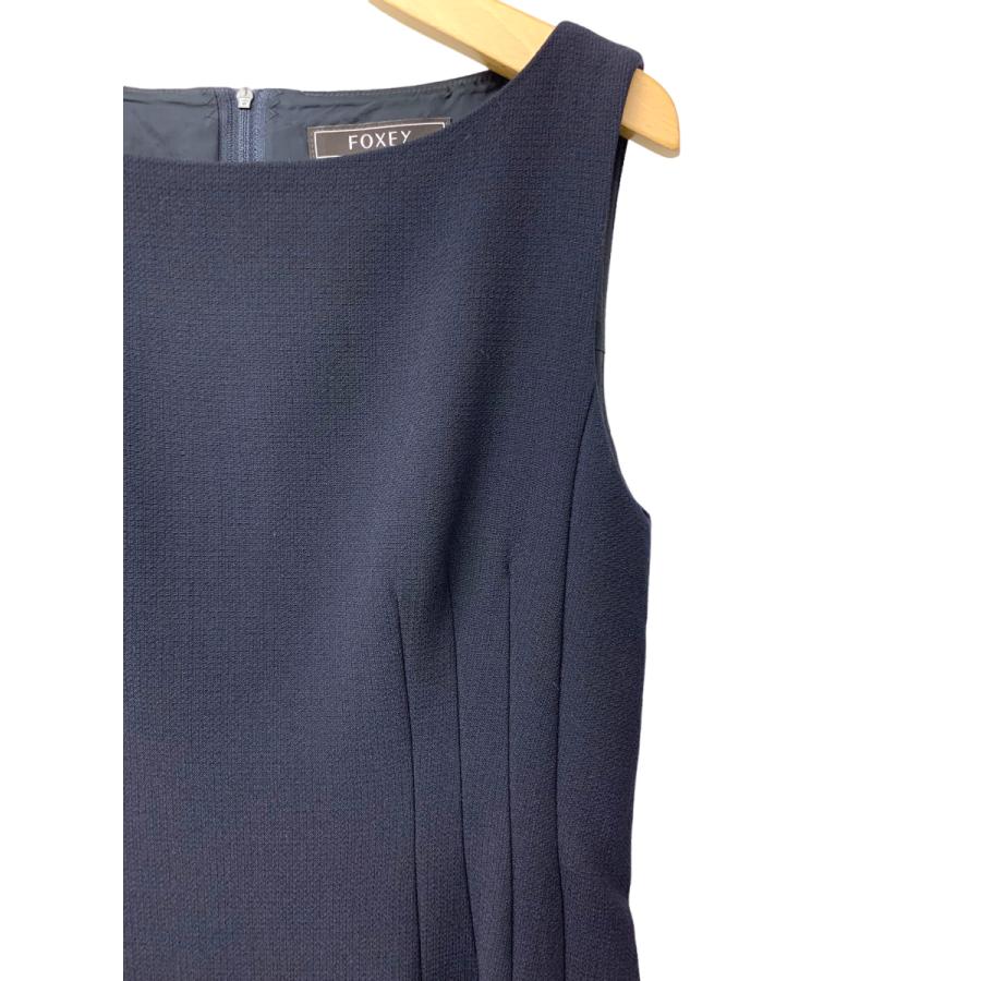 ◆FOXEY NEW YORK フォクシー マグノリア ワンピース 38 フォクシーブティック マグノリア 39713 38 ネイビー ウール