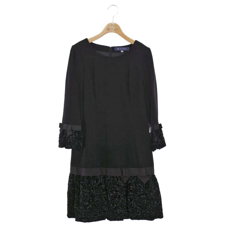 エムズグレイシーベロア お花ジャガード切替ワンピース42 カタログ掲載