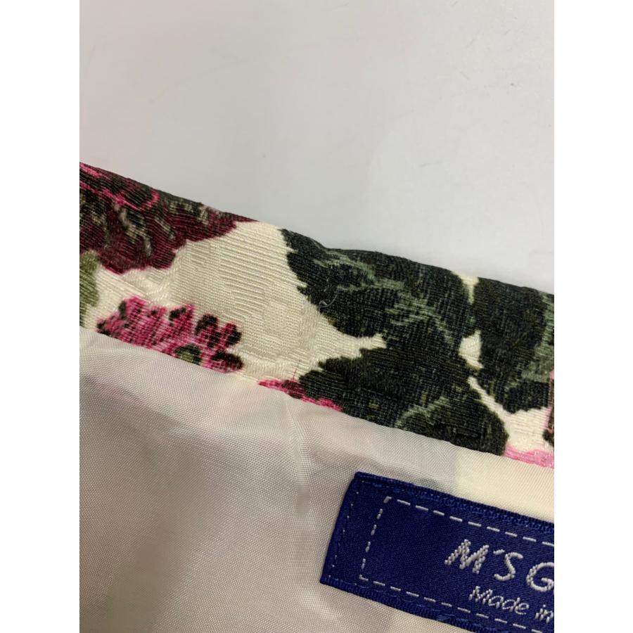 【美品】リボン　ジャガード　ベロア エムズグレイシー　切り替え ワンピース 38 エムズグレイシー 011535 ワンピース 38 マルチカラー フラワー