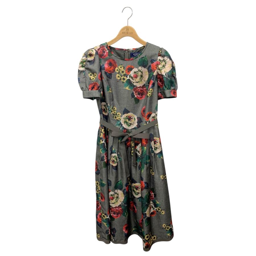 エムズグレイシー 多色フラワードレス 311513 ワンピース 40 グレー  