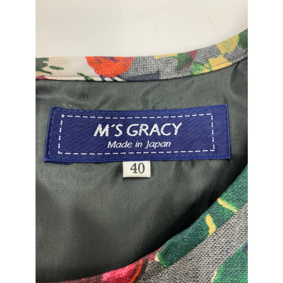 エムズグレイシー 多色フラワードレス 311513 ワンピース 40 グレー  