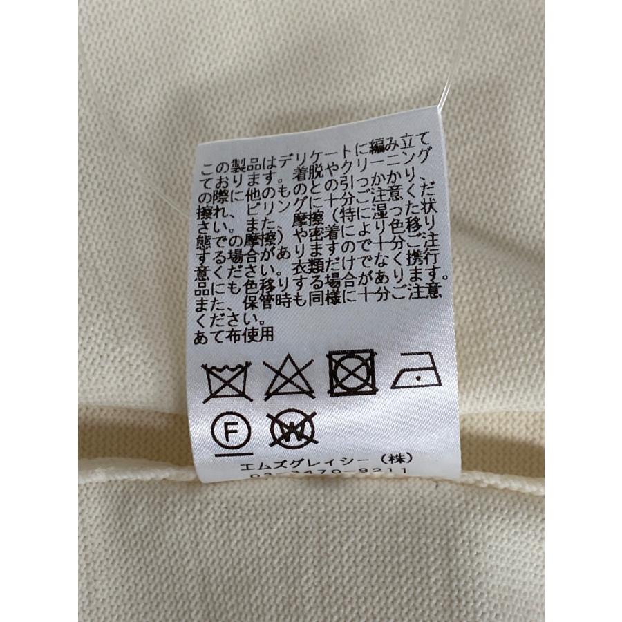 エムズグレイシー 218708 ワンピース 36 アイボリー ニット リボン