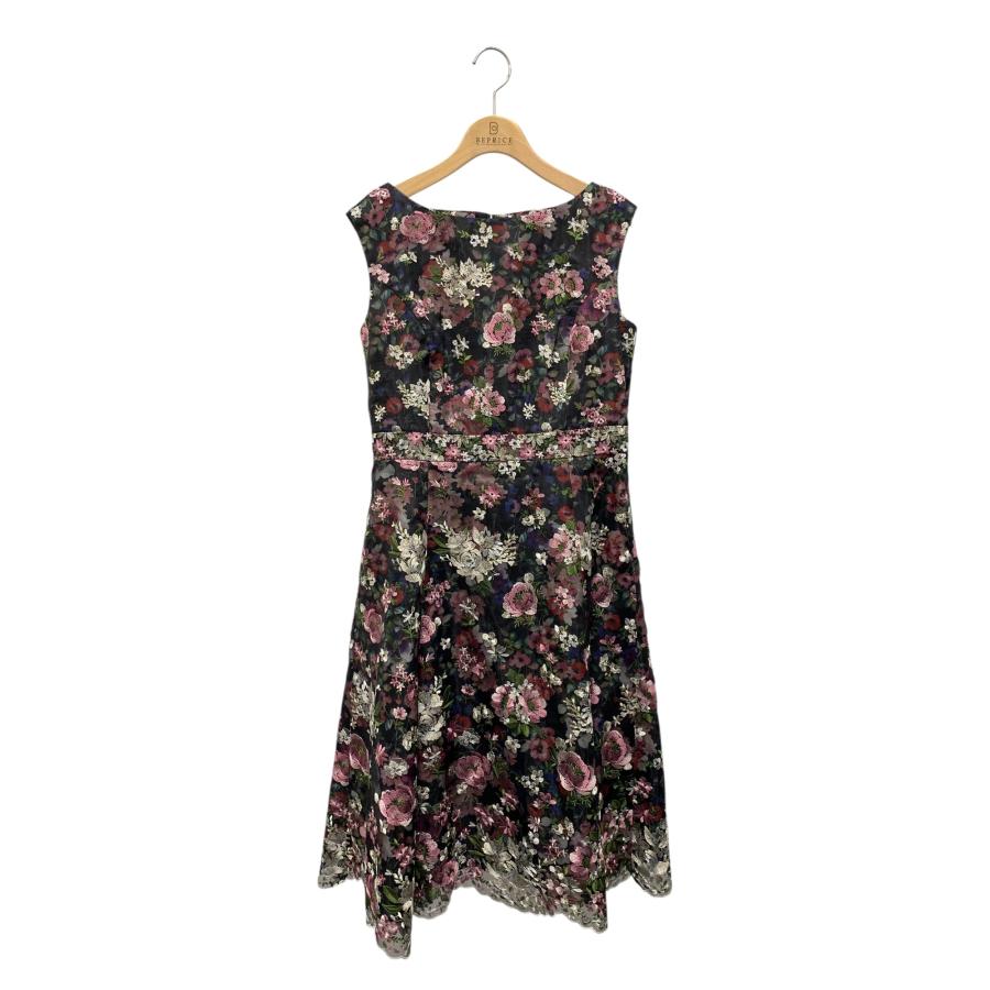 トッカ GOLD LABEL BOUQUET Dress OPTOIW0600 ワンピース 6 ブラック フラワーモチーフ 刺繍 ITVBLVOX62Z6
