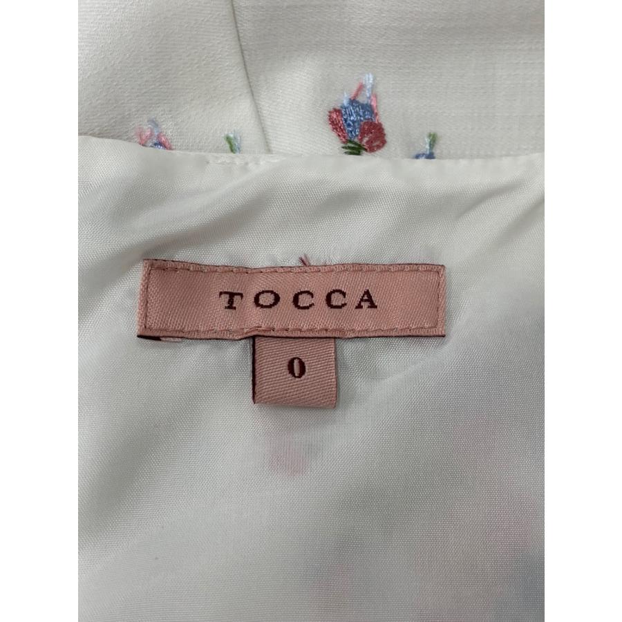 トッカ NS0102 ワンピース 0 ホワイト 花 刺繍 ITVCF8TBDTQ0