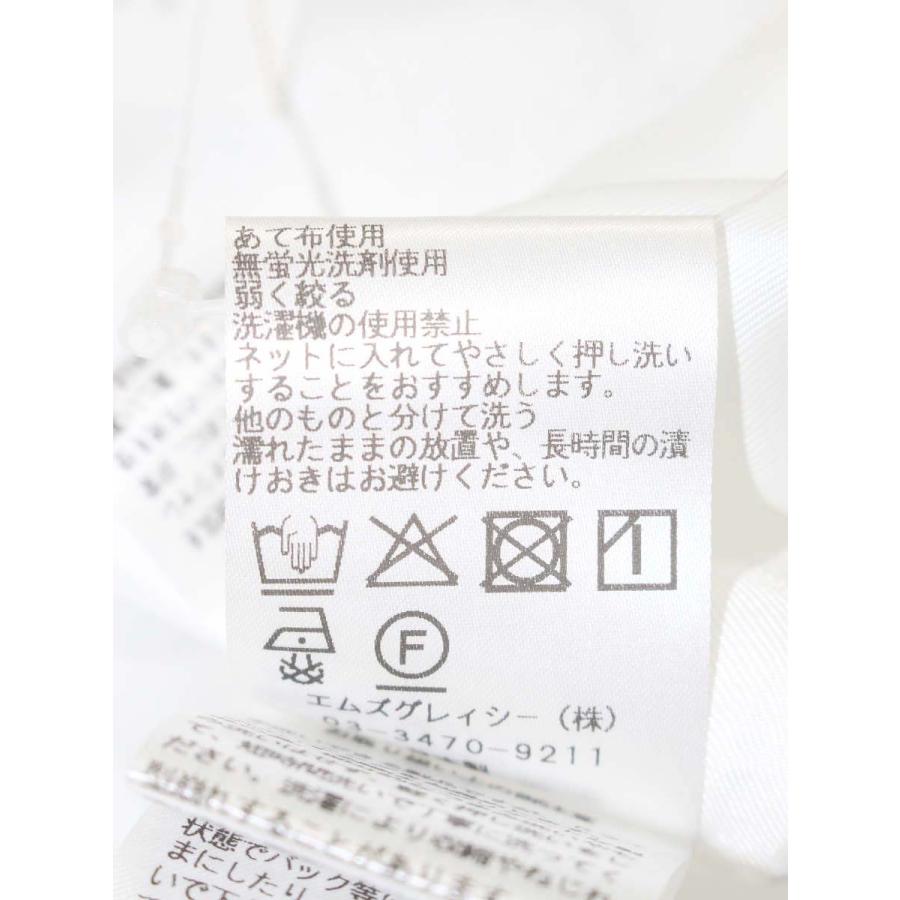 エムズグレイシー 517319 スカート 38 ホワイト カメリア リボン