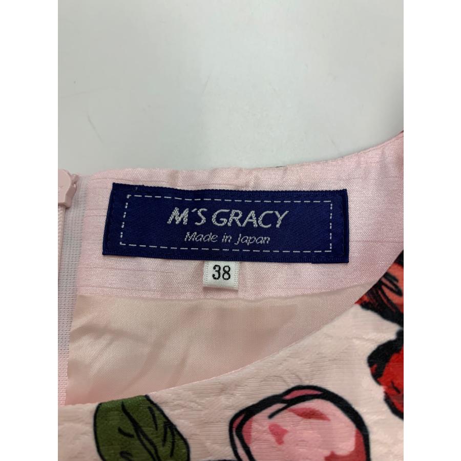 エムズグレイシー フラワープリントタックワンピース 511537 38 ピンク