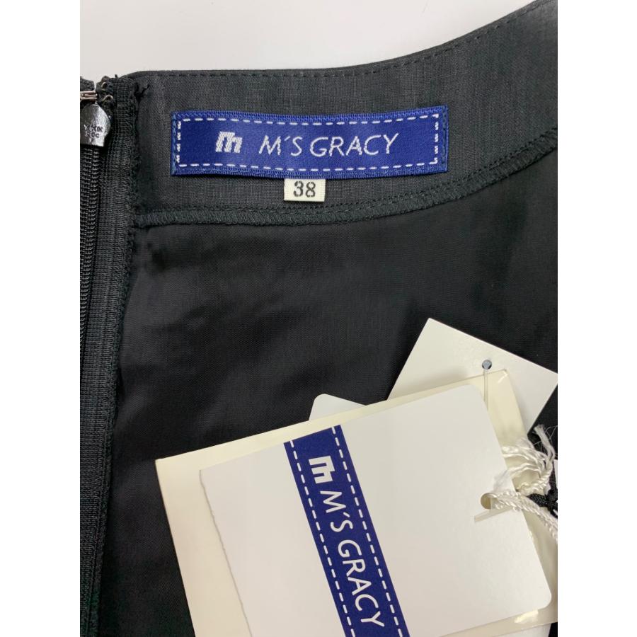 エムズグレイシー 121312 ワンピース 38 ブラック ティアード フリル