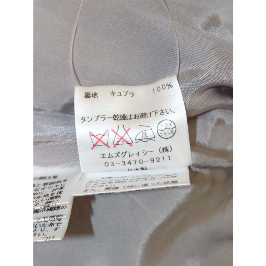 エムズグレイシー 527147 スカート 38 グレー フラワーモチーフ ジャ
