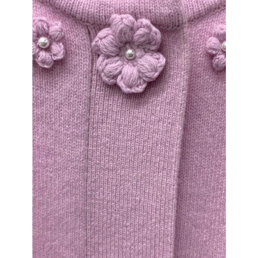 エムズグレイシー 318627 カーディガン 40 ピンク フラワーモチーフ  