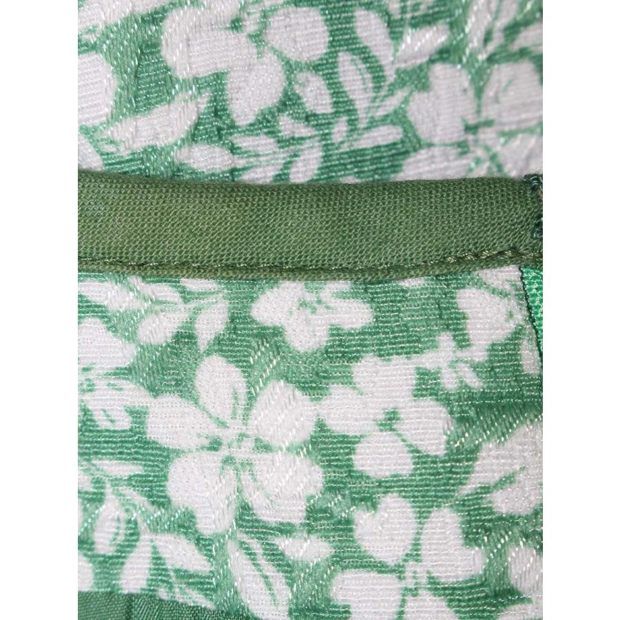 エムズグレイシー 111110 ワンピース 38 グリーン ジャガード フラワー