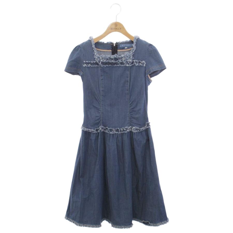 M'S GRACY*デニム調ワンピース エムズグレイシー 521393 ワンピース 38 ブルー デニム ITXLRXCRA0ZW