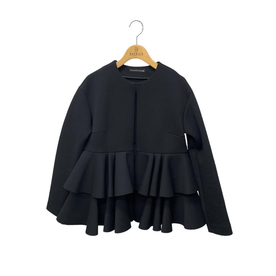 美品 ツルバイマリコオイカワ Esmeralda フリル ジャケット ノーカラー 美品 ツルバイマリコオイカワ Esmeralda フリル ジャケット ノー