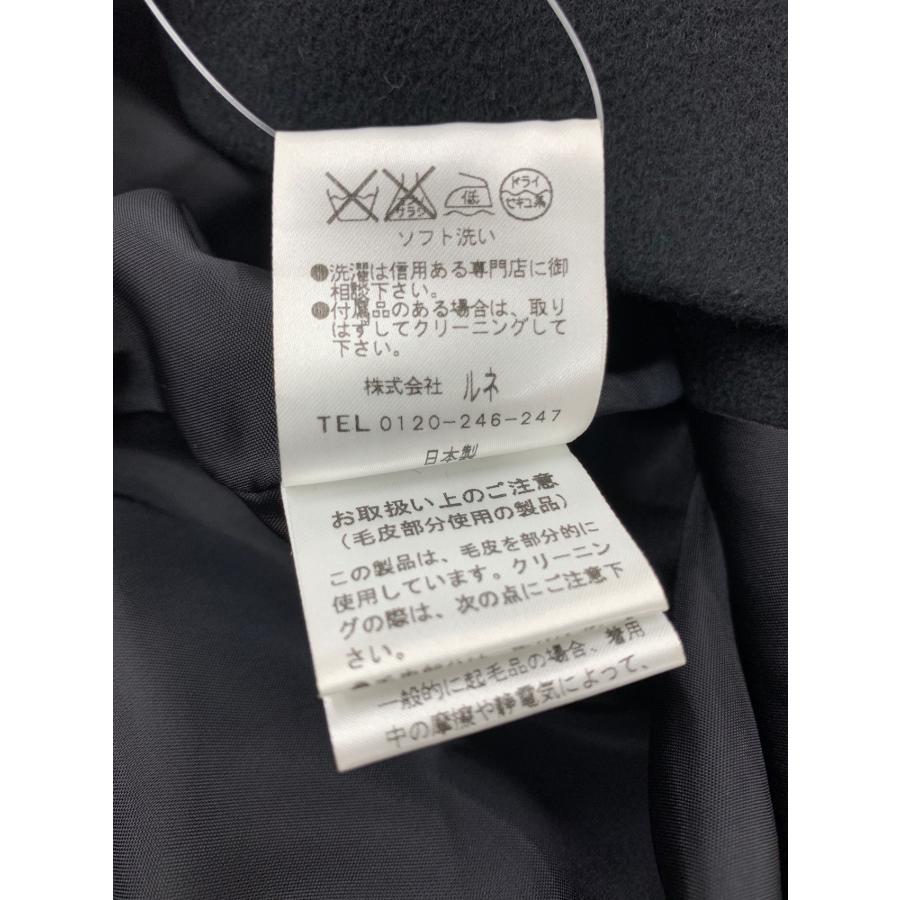 ルネ 6538290A コート 32 ブラック プリンセスコート フォックスファー 