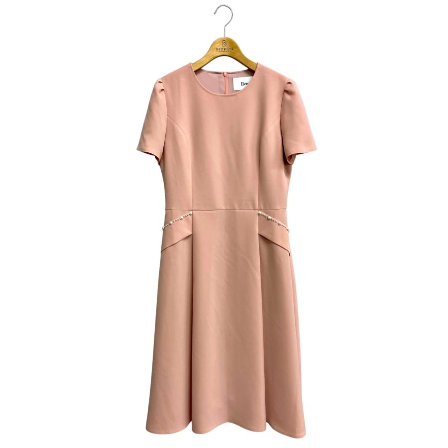 ルネ パールボタンフレアワンピース 6216580 38 ピンク ITXYV1XUB7SW