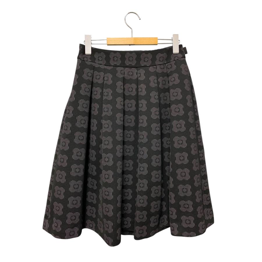 エムズグレイシー お花モチーフタックスカート 217608 38 ブラック