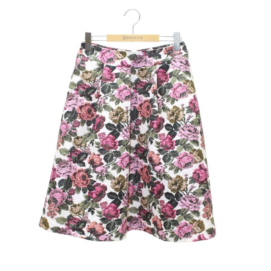 エムズグレイシー ゴブラン調プリントタックスカート 017526 38