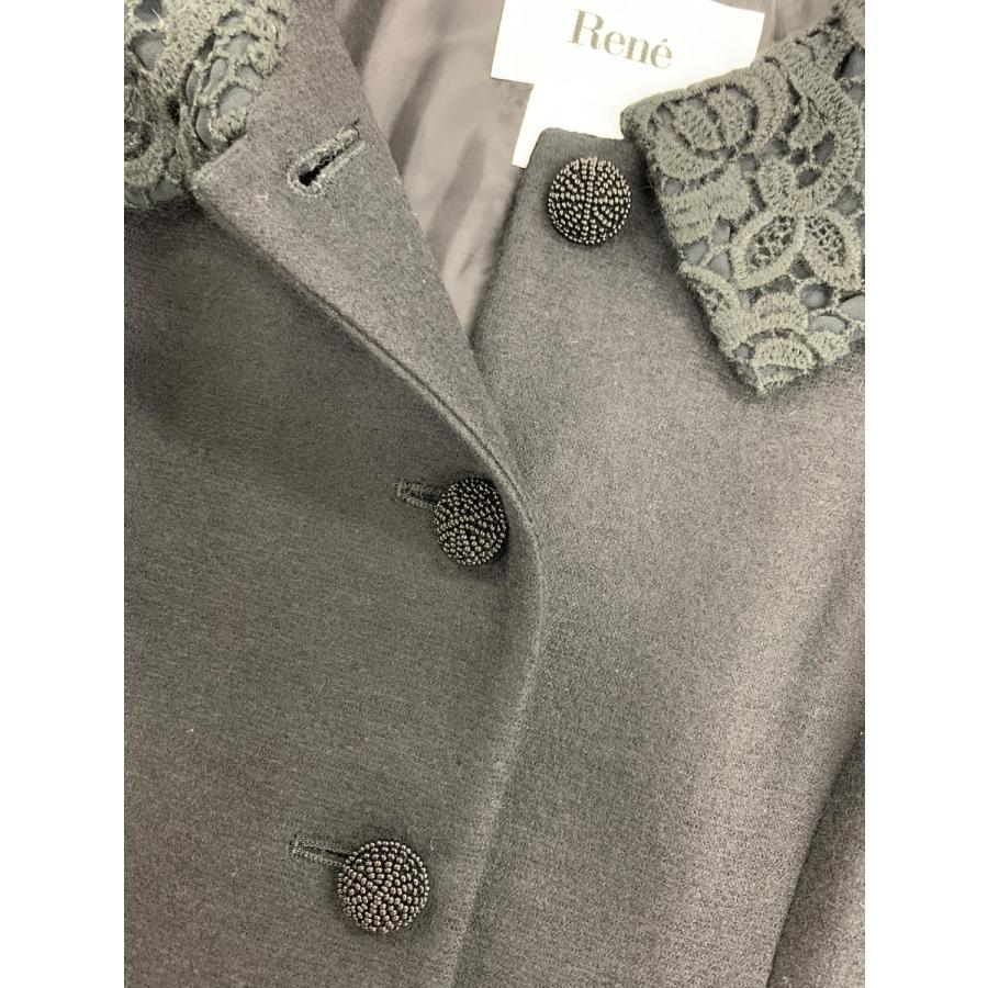 ルネ TISSUE Fancy Tweed Coat 6248100 36 ブラック マリアケント  