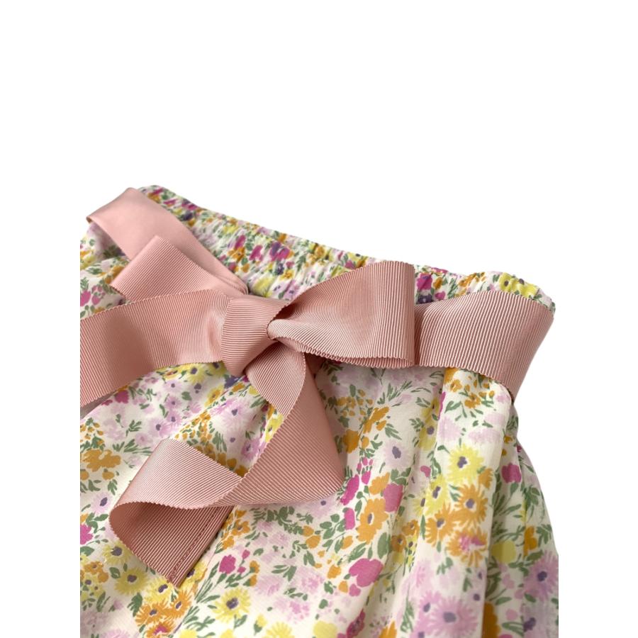 【特別価格】エムズグレイシー未使用花柄スカート40 エムズグレイシー 小花柄ティアードスカート 417342 38 ホワイト