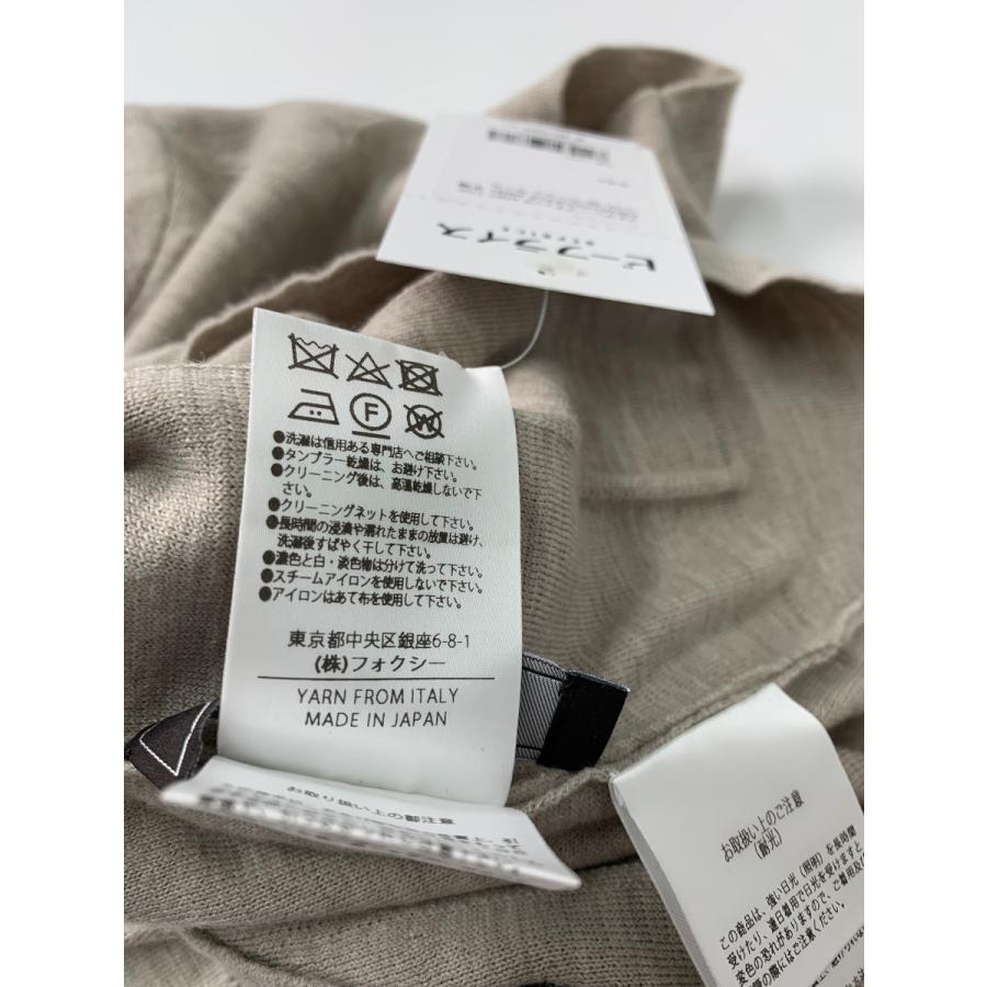 美品　FOXEY フォクシー半袖ニットワンピース ベージュ 38 FOXEY フォクシー 日本製 半袖 ニット ミニワンピース 40