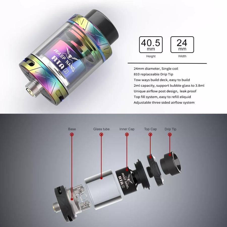 OUMIER Wasp Nano RTA 2 VAPE 電子タバコ |  | 01