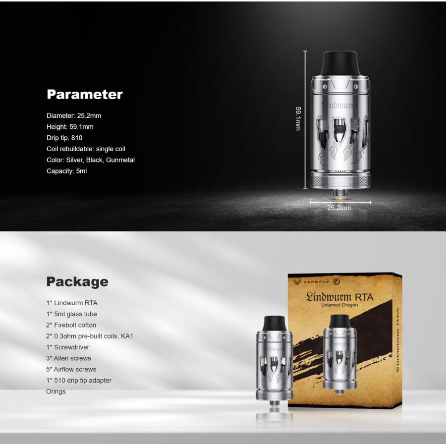 Vapefly Lindwurm RTA VAPE 電子タバコ |  | 04
