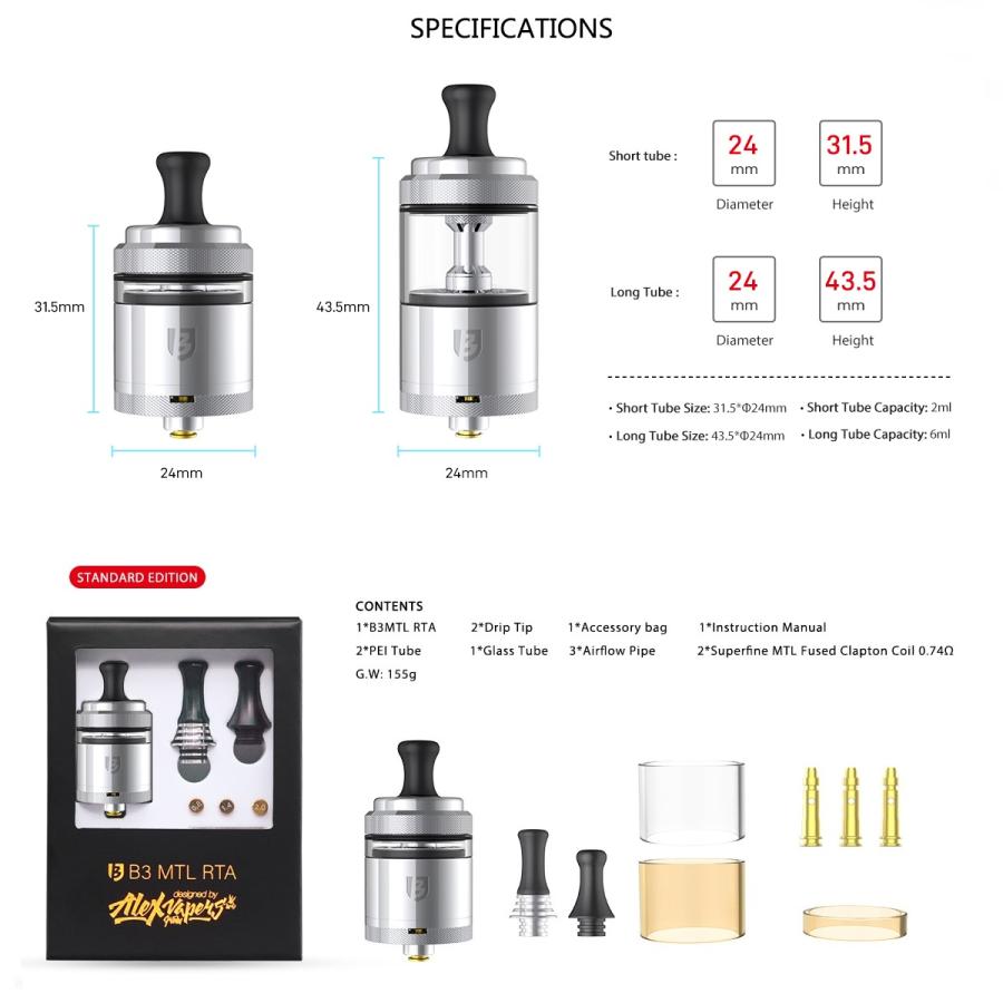 Vandy Vape Berserker B3(V3) MTL RTA VAPE 電子タバコ |  | 04