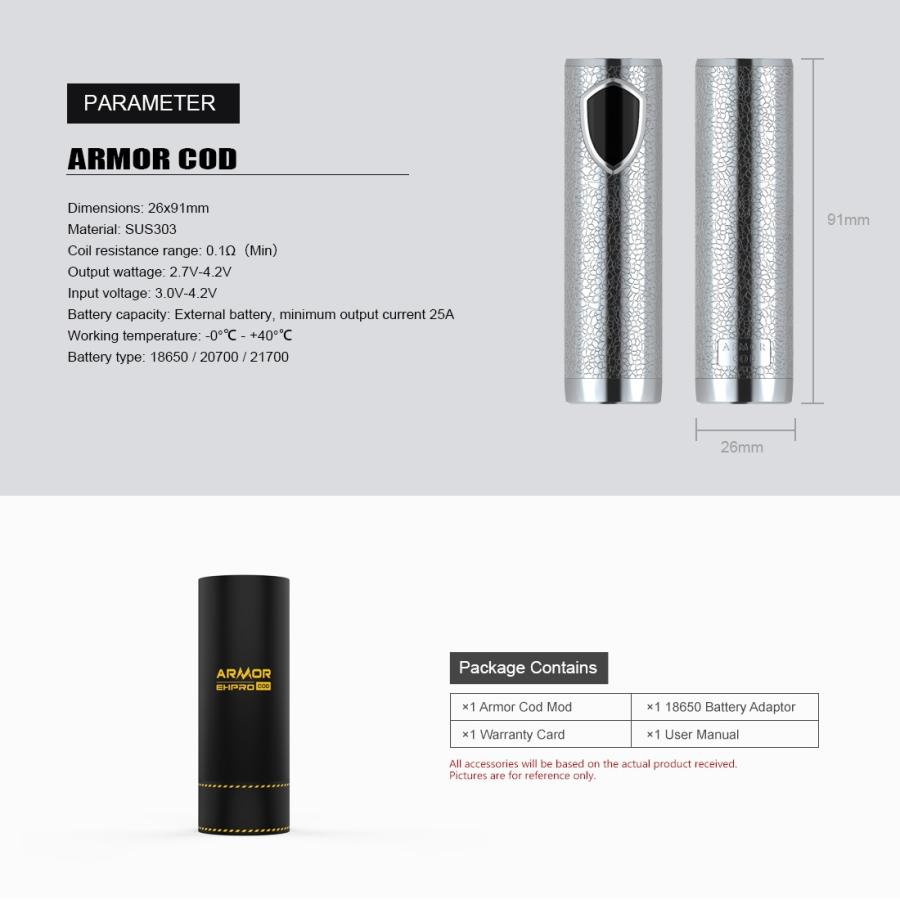 Ehpro Armor COD MOD VAPE 電子タバコ |  | 04