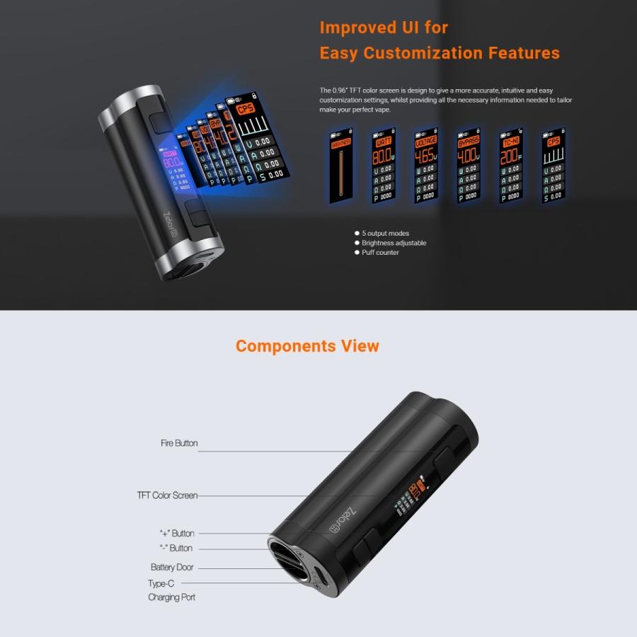 Aspire Zelos X Mod VAPE 電子タバコ |  | 03