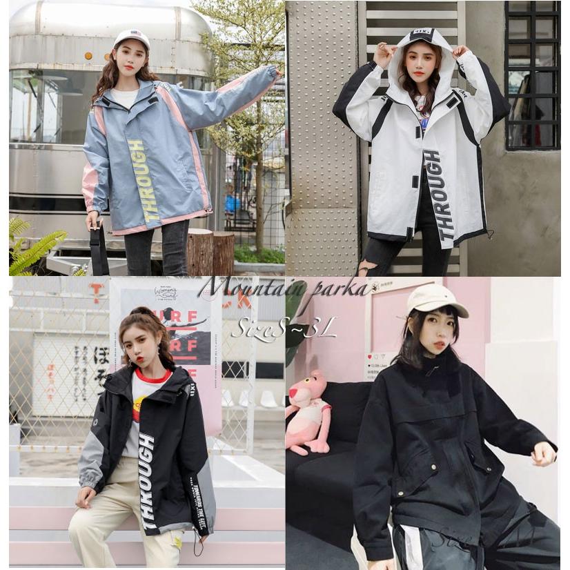 マウンテンパーカー ジャケット ブルゾン レディース 大きいサイズ ウインドブレーカー 上着 アウター 長袖 フード付き 送料無料 カジュアル R 001 Bequem Store2号店 通販 Yahoo ショッピング