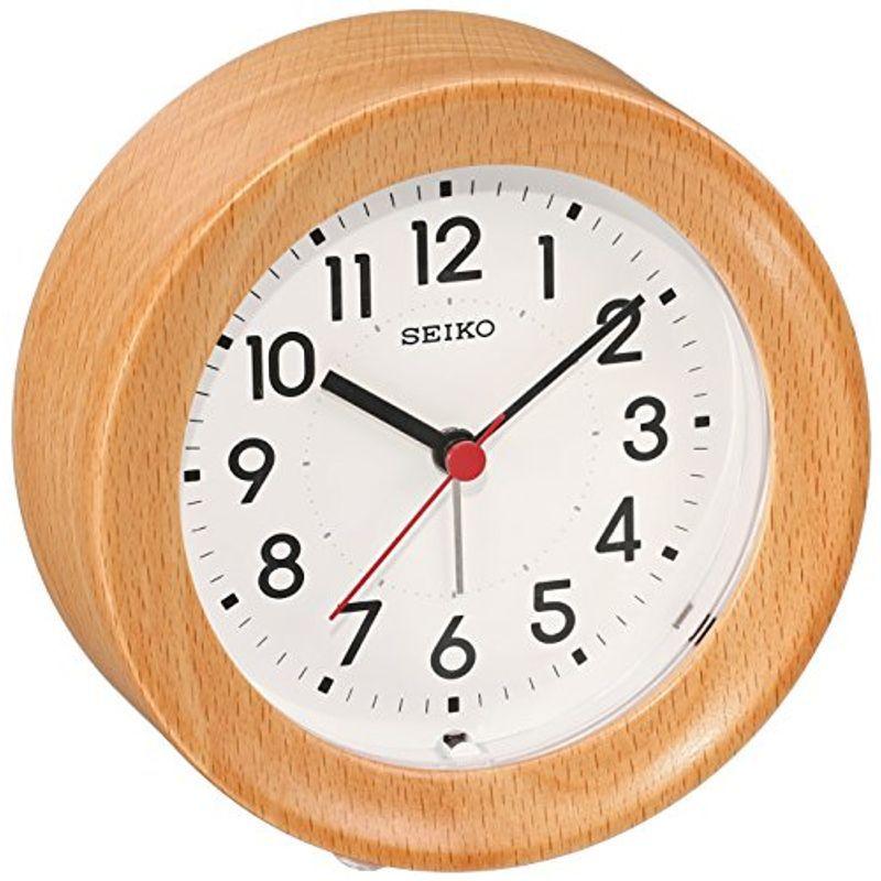 セイコー クロック 掛け時計 置き時計 兼用 アナログ アラーム 木枠 天然色木地 KR899A SEIKO