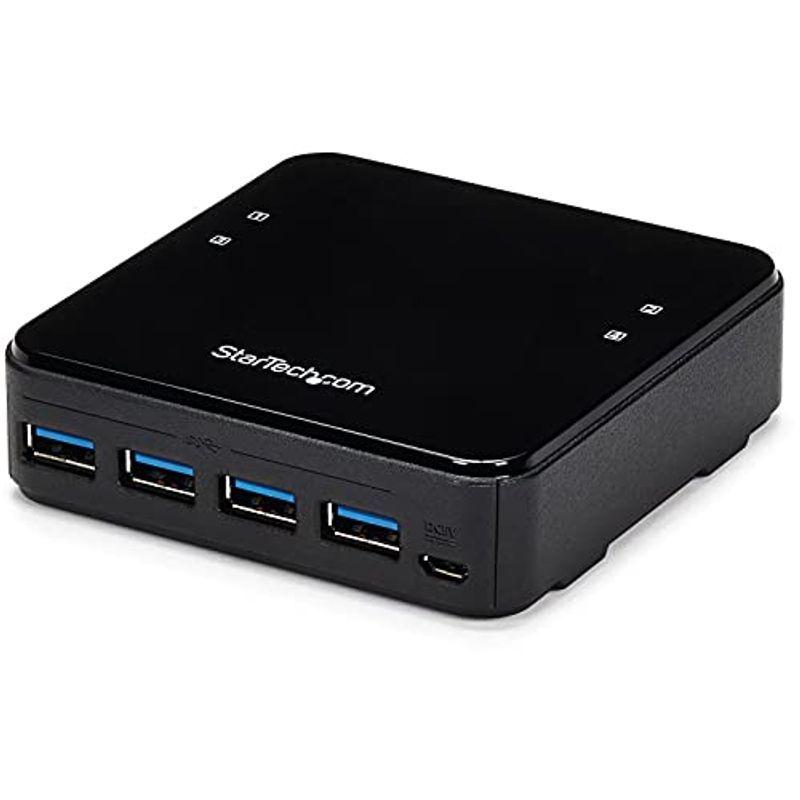 StarTech.com 4x4対応 USB 3.0 周辺機器共有スイッチ(切替器) 4台のコンピュータから4口の周辺機器にアクセス Mac