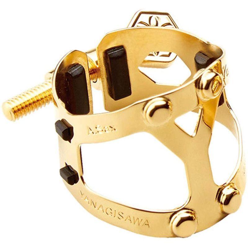 Yany SIXS(ヤニー・シクス) リガチャー エボナイト用(逆締め/1つネジ) アルトサクソフォーン B♭クラリネット兼用 金メッキ仕上 SIXS ヤニー シクス リガチャー エボナイト用 逆締め/1つネジ アルトサクソフォーン 金メッキ仕上