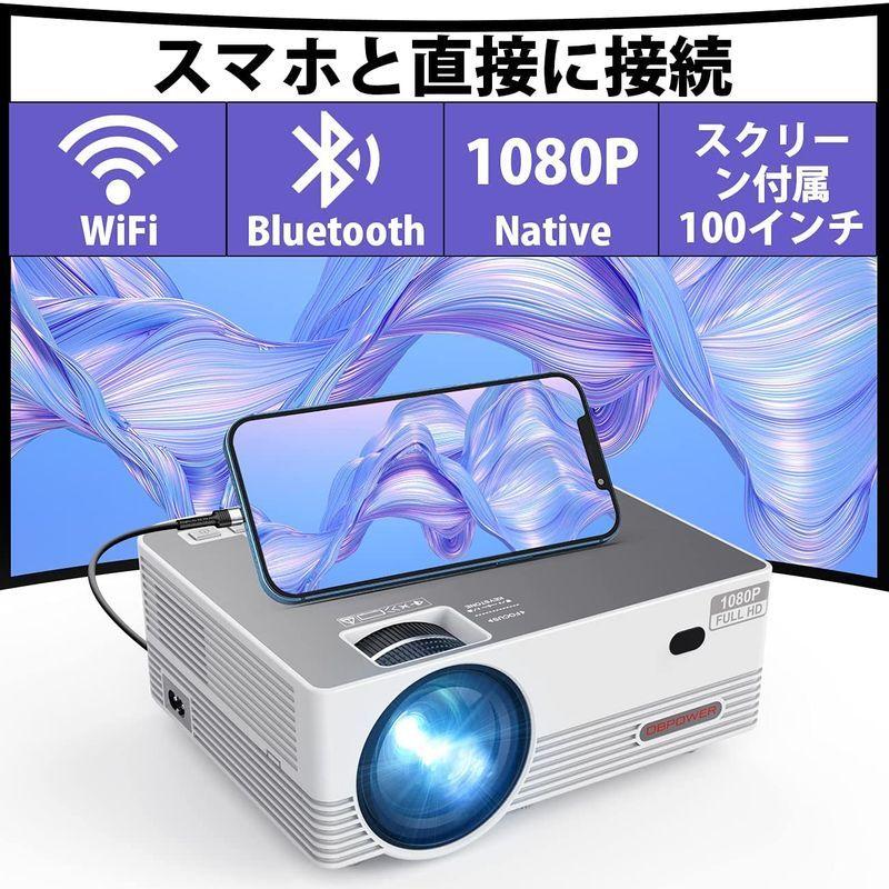 保障DBPOWER プロジェクター 7200lm 交換アダプター iOS 1920×1080