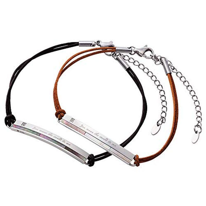 ギフト ブランド 人気 カップル コードブレス ペアブレスレット ホワイトクローバー サージカルステンレス ホワイト ダイヤモンド シェル ペア ブレスレット バングル Www Gatorheatandair Com