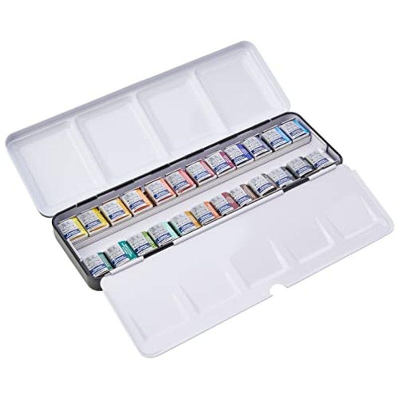 ウィンザー&ニュートン 水彩絵具 ウィンザー&ニュートン コットマン ウォーターカラー 24色セット メタル スケッチャーズ ボックスセット