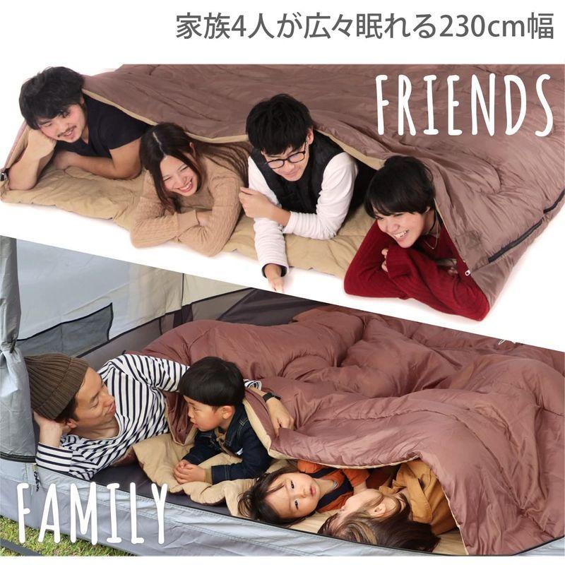 DOD(ディーオーディー) わがやのシュラフ 40秒で片付け可能な4人家族用寝袋 S4-511 ディーオーディー わがやのシュラフ 40秒で片付け可能な4人家族用寝袋 S4