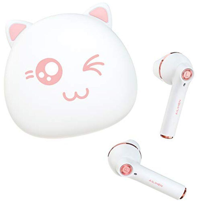 Ailihen Hi Cat 可愛い完全ワイヤレス イヤホン Bluetooth 5 0 Edr 内蔵マイクipx7防水 高