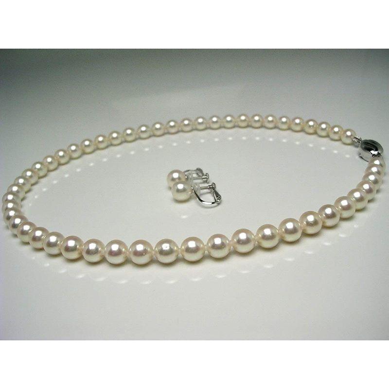 完動品 Isowa Pearl（伊勢志摩の真珠専門店 イソワパール） アコヤ真珠 ネックレス イヤリング セット 7.0-7.5mm ホワイトピンク 【KU1359300315】(47568円)