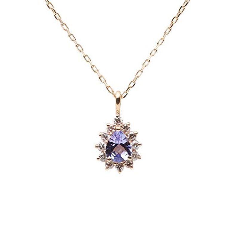 タンザナイト ネックレス Color Jewels ペンダント タンザナイト K10 レディース ギフトラッピング済み
