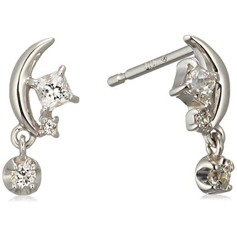 VAヴァンドーム青山 ホワイトゴールド GJBA0315 TH K10 三日月 ピアス