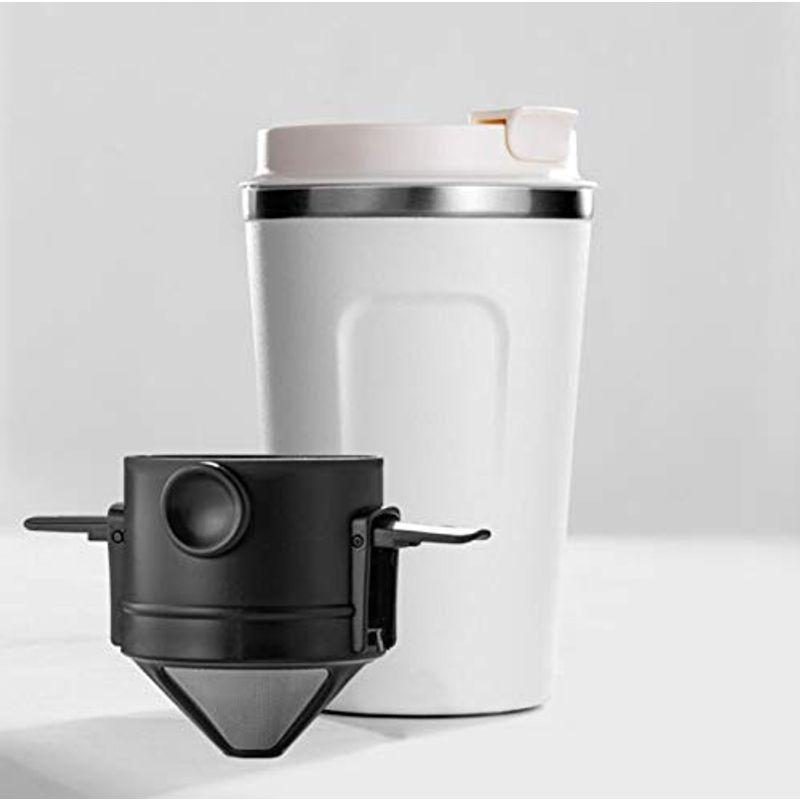 2022人気の コーヒーカップ フィルター付き 蓋付 タンブラー マグボトル 保温保冷 ワン 軽量 コンパクト ボトル マグカップ 水筒 ステンレス製 保温 タンブラー