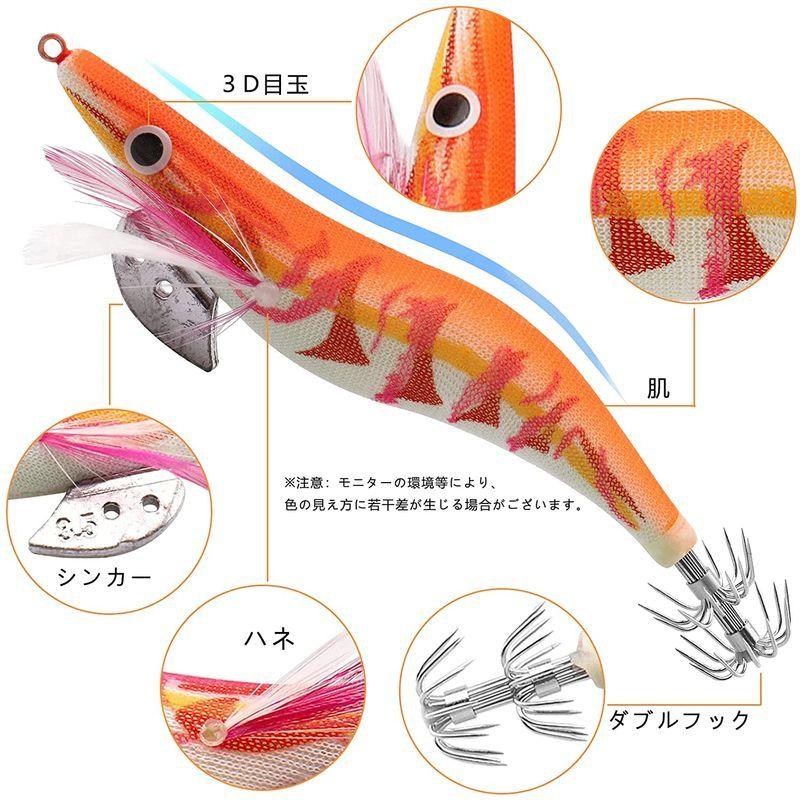 エギ イカ 釣り タコ 21年製 仕掛け 2 5号 3 0号 3 5号 イカ仕掛け エギング ラトル 釣り道具 スッテ セット エギセット