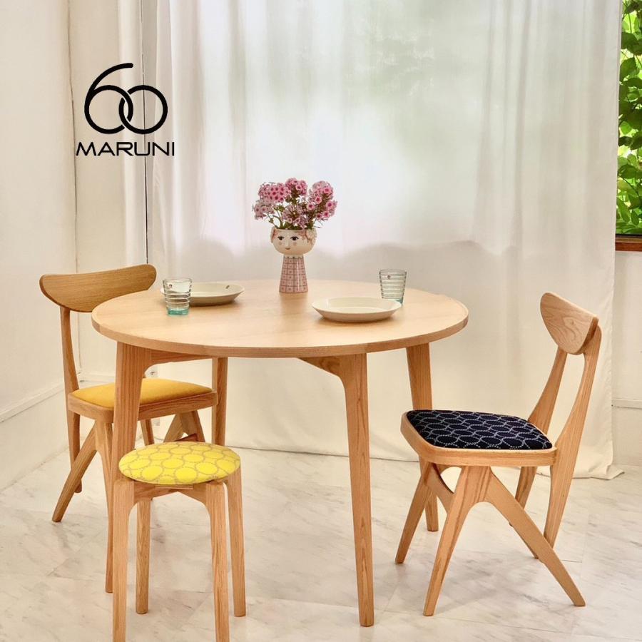 MARUNI60+ マルニロクマルプラス オーク材 ラウンドテーブル ダイニング マルニ木工 マルニ60＋ マルニロクマルプラス オークフレーム ラウンド